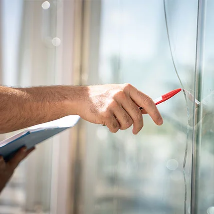broken glass repair in Southwest Calgary
